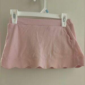 Proper Peony Pink Scalloped Hem Girl’s Skort